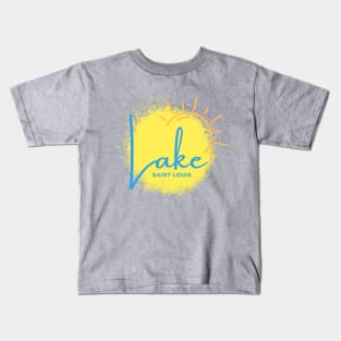 Lake Saint Louis - Sun with Yellow Splatter Kids T-Shirt